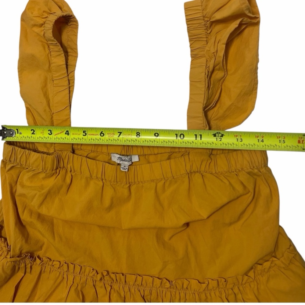 Madewell Yellow Fluttered Sleeve Dress - Picture 7 of 8